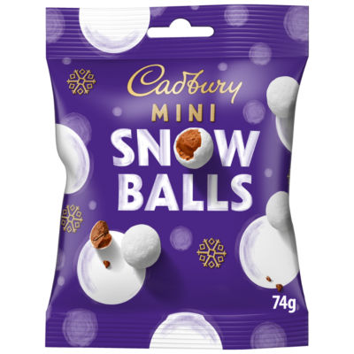 Dairy Milk Chocolate Christmas Mini Snow Balls 74g