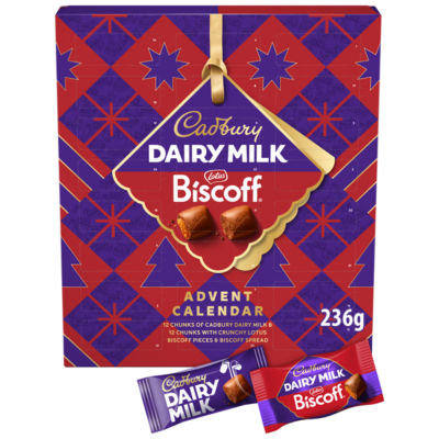 Cadbury Dairy Milk Biscoff Chocolate Christmas Advent Calendar 236g