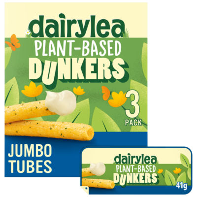 Dairylea Plant-Based Dunkers Jumbo Tubes Cheese Snacks 3 Pack Multipack 123g (3 x 41g)