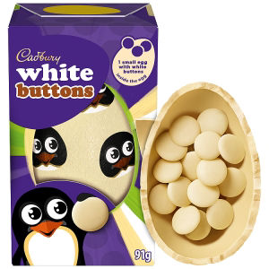 Cadbury White Buttons Shell Egg 91g