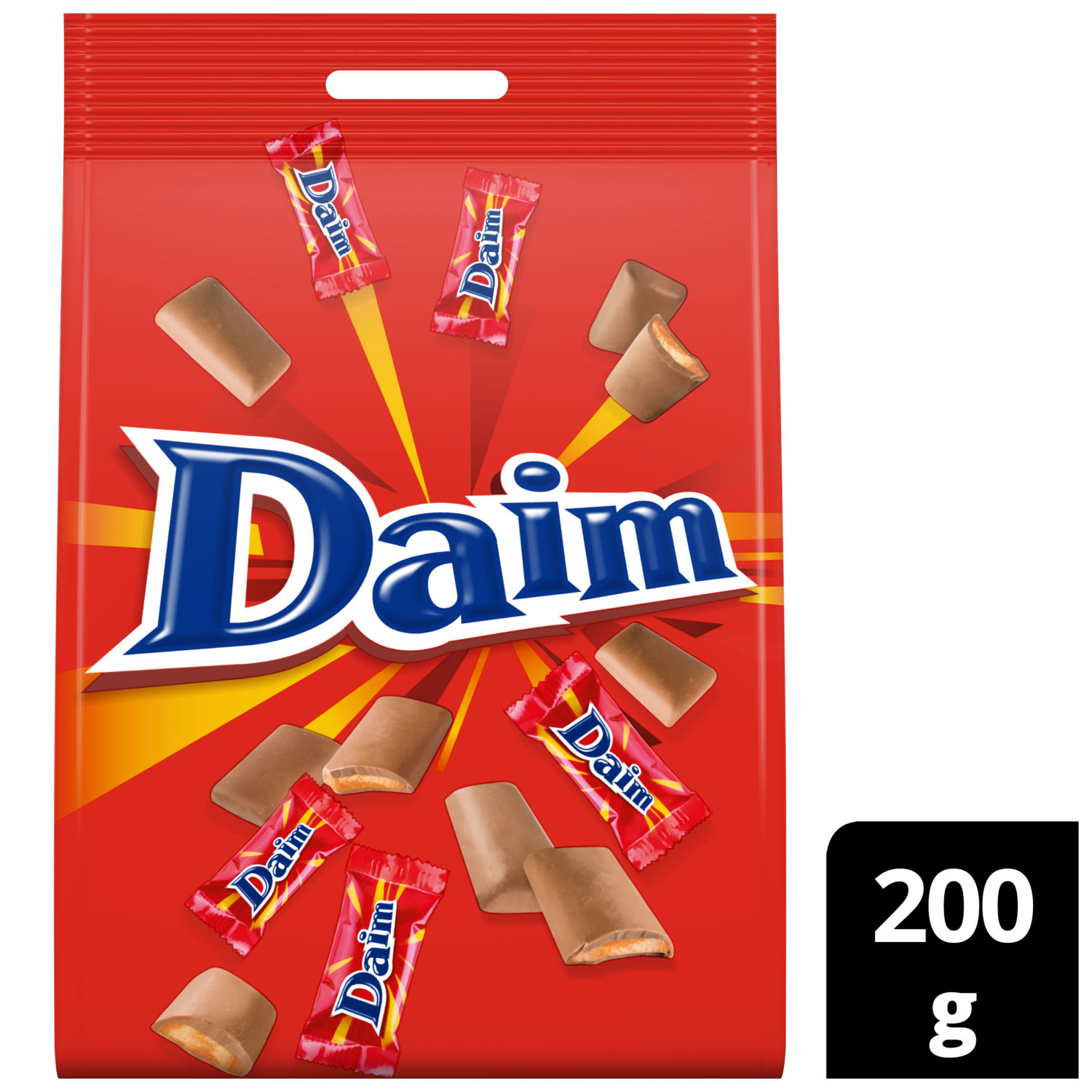 Daim Mini Milk Chocolate with Almond Caramel Centre Bag 200g