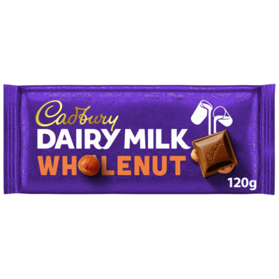 Cadbury Dairy Milk Wholenut Chocolate Bar 120 G