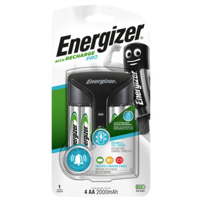 Energizer Pro Charger with 4 AA rechargeable Batteries included