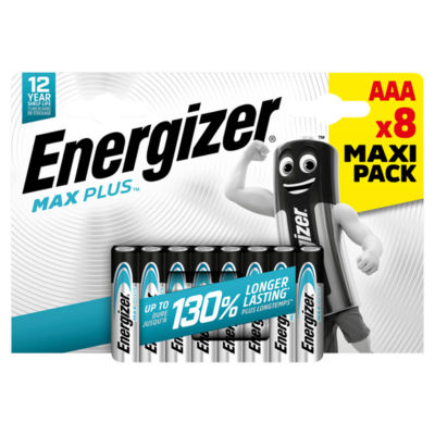 Energizer E303321300 Max Plus AAA Battery Alkali-Manganese 1.5V 8 ...