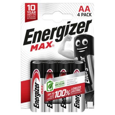 Energizer E303323700 Max AA Battery Alkali-Manganese 1.5V 4 pc(s)
