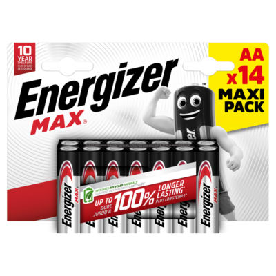 Energizer Max AA Batteries Alkaline 14 Pack