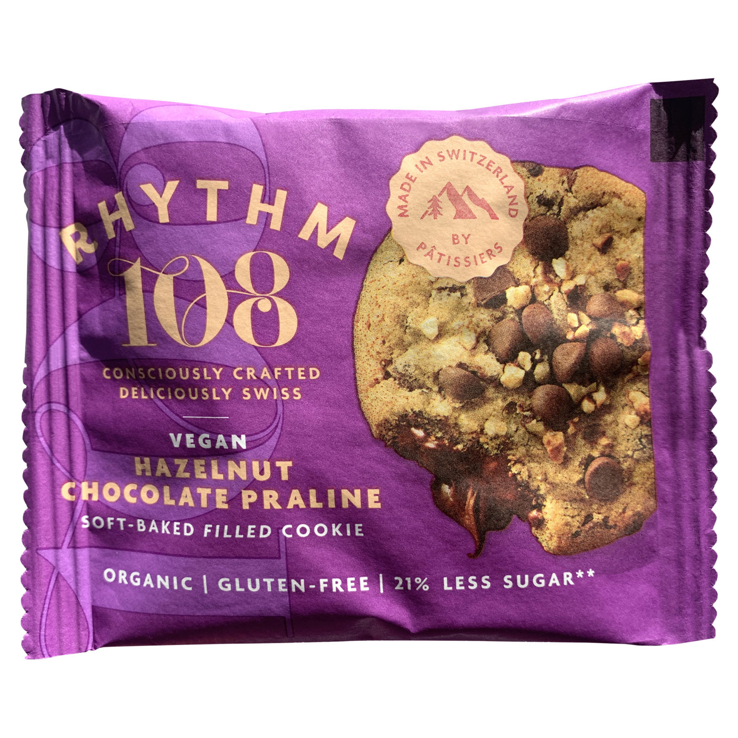 Rhythm 108 Hazelnut Chocolate Praline Filled Cookie 50g