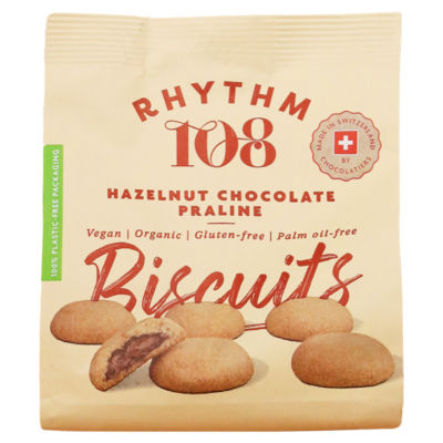 Rhythm 108 Vegan Hazelnut Chocolate Praline Biscuit Share Bag 135G