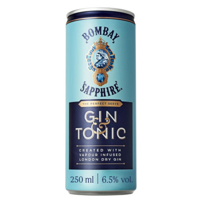 Bombay Sapphire Gin & Tonic Ready To Drink 250ml