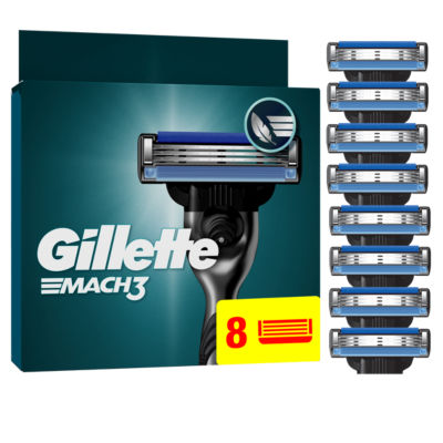 Gillette Mach 3 Razors For Men 8 Refill Razor Blades