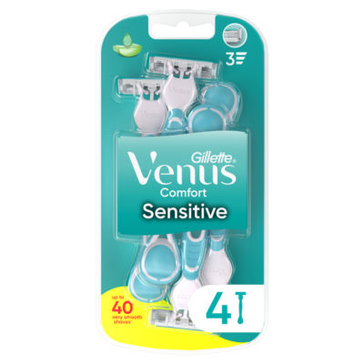 Venus Gillette Comfort Sensitive Razors, Pack Of 4