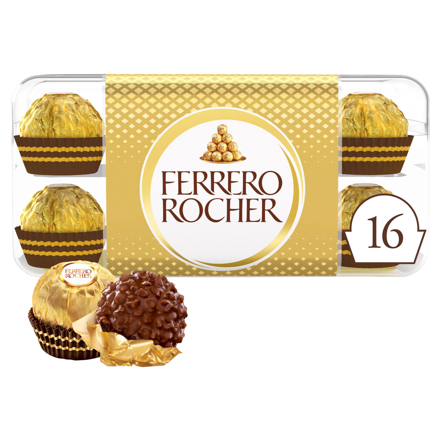 Ferrero Rocher Milk Chocolate Hazelnut Pralines Gift Box 200g
