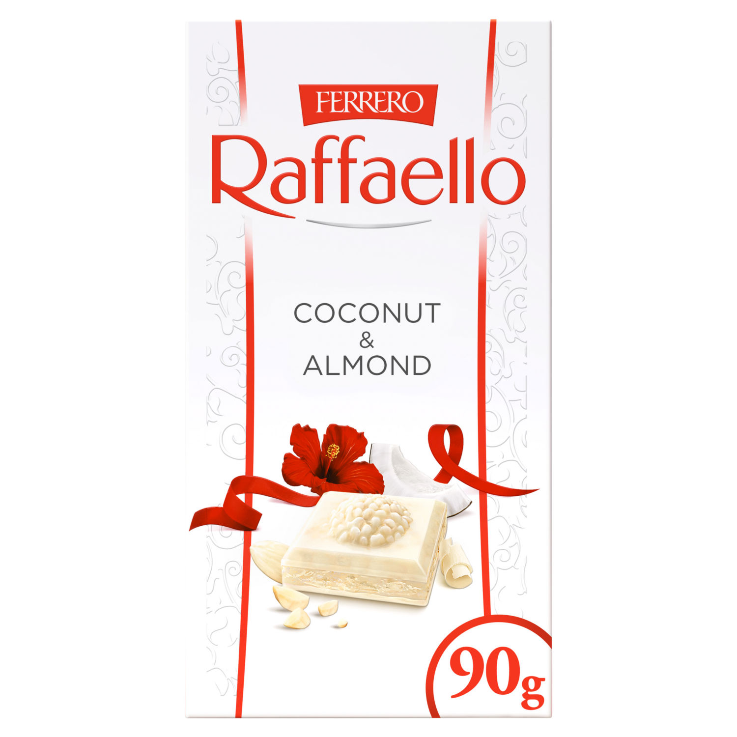 Raffaello White Chocolate Bar with Coconut and Almond Filling 90g
