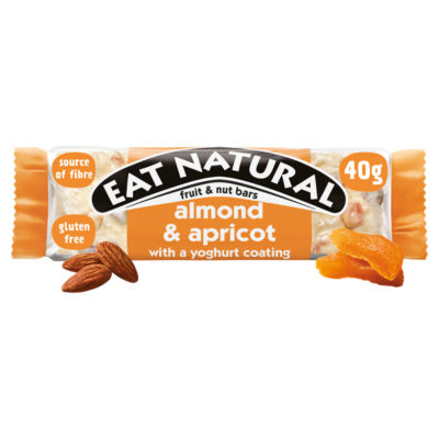 Eat Natural Almond & Apricot Fruit & Nut Bars with a Yoghurt Coating 40g
