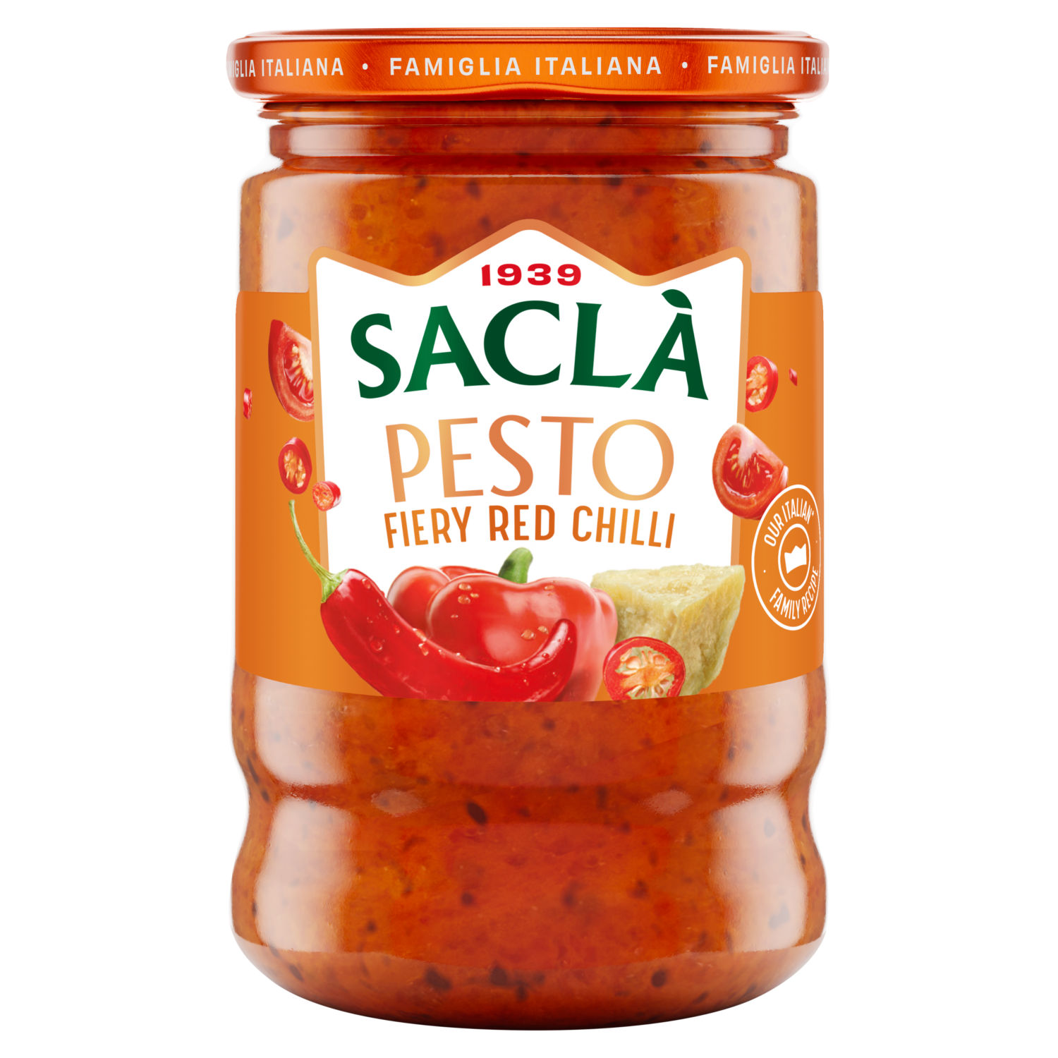 Sacla Fiery Red Chilli Pesto Sauce 190g