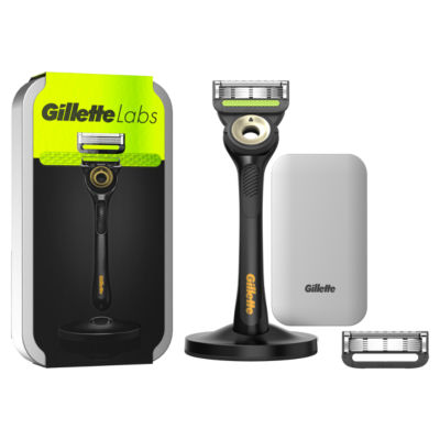 Gillette Labs With Exfoliating Bar Razor, Travel Case - 2 Blades