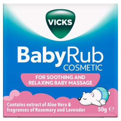 Vicks baby rub ointment for soothing and relaxing baby massage jar