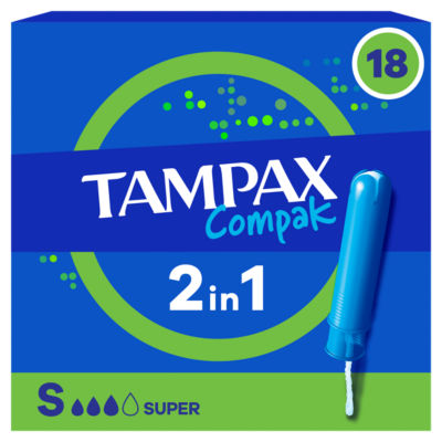 Tampax Compak Super Tampons With Applicator x18