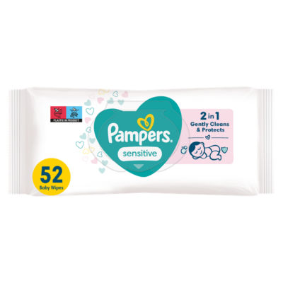 Sensitive Baby Wipes 1 Pack = 52 Baby Wet Wipes 52PK