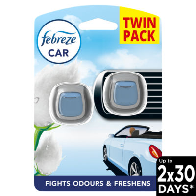Febreze Car Air Freshener Cotton Twin Pack