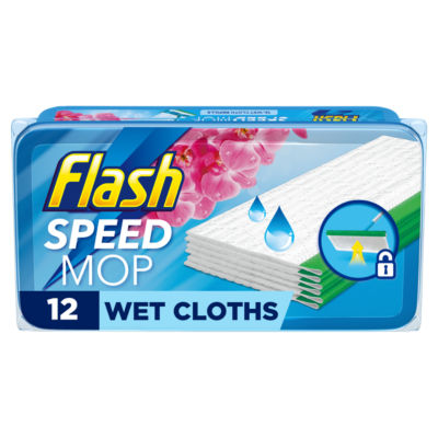 Flash Speedmop Floor & Multi-Surface Wet Cleaning Wipes Wild Orchid 10 Cloths - Image 3