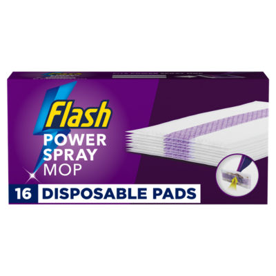 Flash Power Spray Mop Floor Cleaner Disposable Pads, 16 Refills