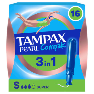48 x Tampax Pearl Compact Super Applicator, Tampon for Comfort & Protection - Image 3