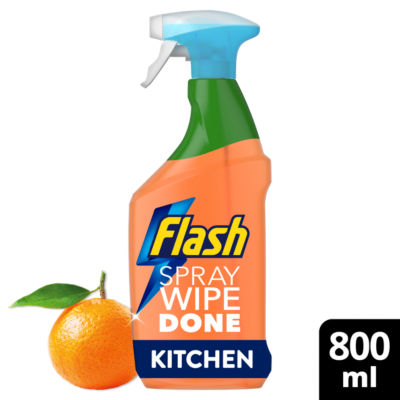 Flash Spray Wipe Done Kitchen Bright Mandarin 800ml
