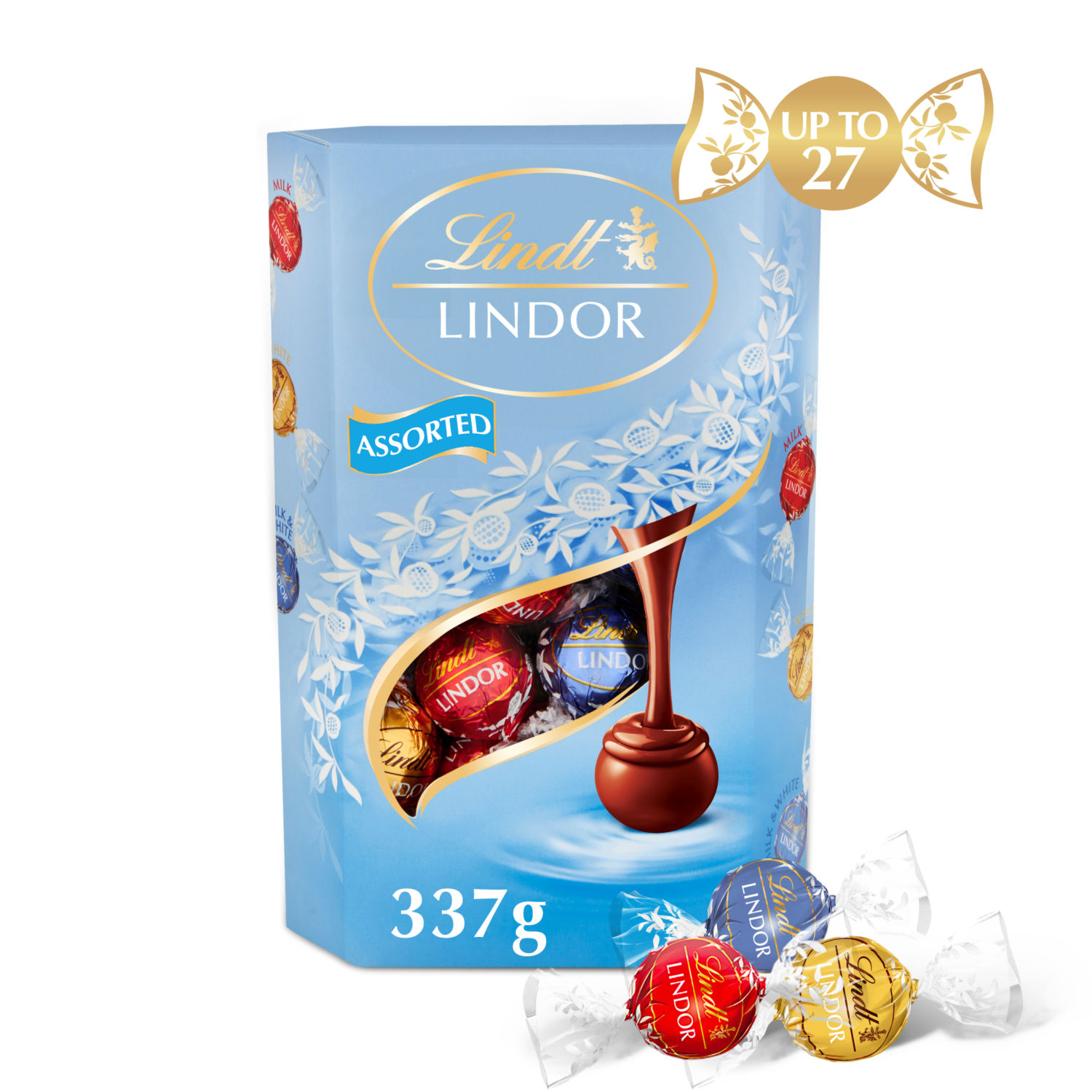 Lindt Lindor Milk & White Assorted Chocolate Truffles 337g