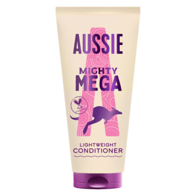 Aussie Mighty Mega Lightweight Conditioner 180ml. Daily Moisturiser for All Hair Types