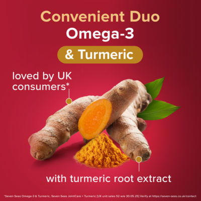 Seven Seas ​ Omega-3 + Vitamin D, & Turmeric - ASDA Groceries