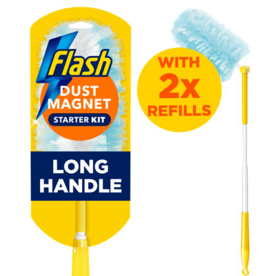 Flash Dust Magnet Xl (Handle Extendable To 90Cm), Duster Starter Kit Handle & Refills X 2 - Image 2