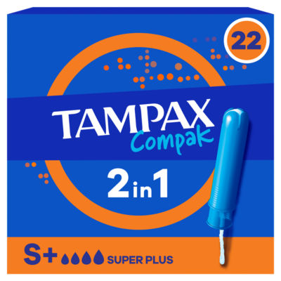 洋楽 G-Rap TOTAL PACKAGE - 4U Tampax Compak Super Plus Tampons With Applicator x22 - ASDA Groceries