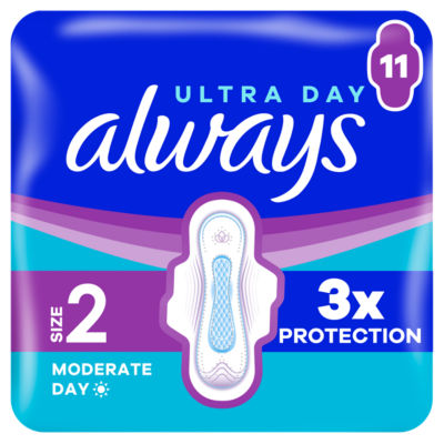 Always Ultra Size 2 Long With Wings Sanitary Towels 11 Pack