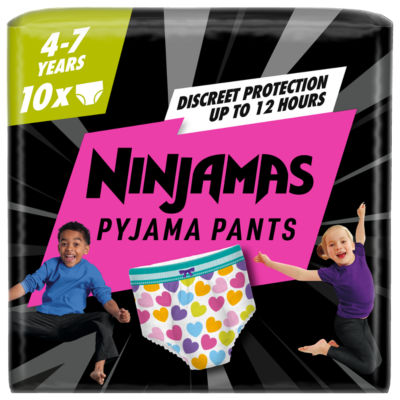 Pampers Ninjamas Pyjama Pants Pyjama Nappy Pants 17-30 Kg Hearts 10 Pc - Image 2