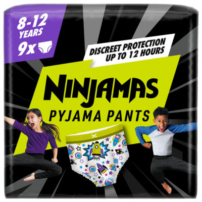 Pampers Pyjama Pants Unisex Spaceships, 8 - 12 Years, 9 Pyjama Pants, 27Kg-43Kg