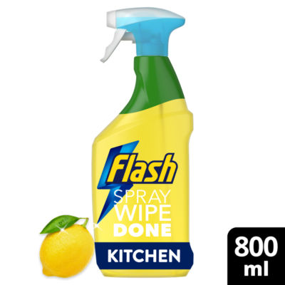 Flash Spray Wipe Done Bright Crisp Lemon Cleaning Spray 800Ml