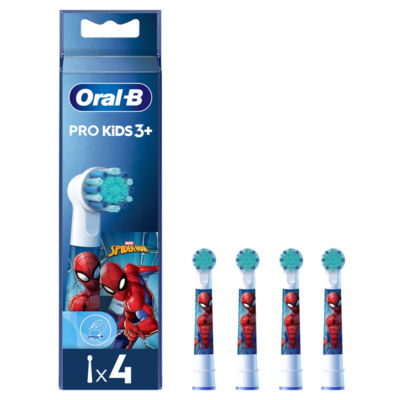 Oral-B Pro Kids Toothbrush Heads - Spiderman 4 Pack