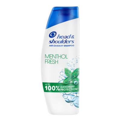 Head & Shoulders Menthol Fresh Anti-Dandruff Shampoo 400ml.Against Dandruff, Oil and Itch
