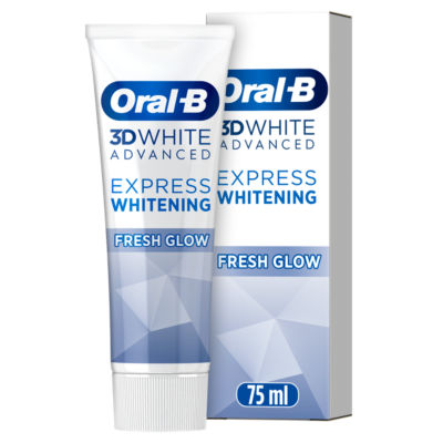 Oral-B 3D White Advanced Toothpaste, Express Whitening, Fresh Glow, 75 Ml, Teeth Whitening & Teeth Stain Removal, Icy Mint Flavour - Image 3