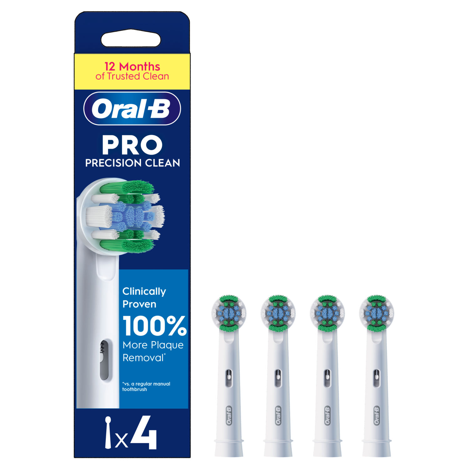 Oral-B Pro Precision Clean Toothbrush Heads 4 Pack