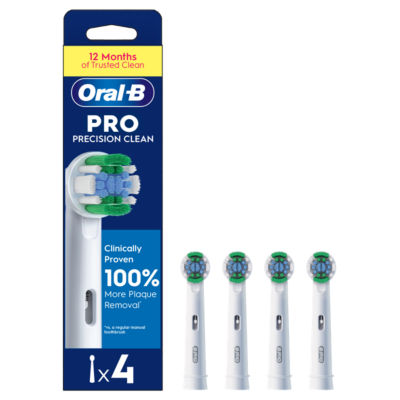 Oral-B Pro Precision Clean Electric Toothbrush Heads White - Pack of 4 NEW - Image 18