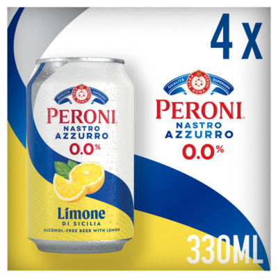 Peroni 0.0% Limone di Sicilia Alcohol Free Beer Cans 4x330ml product image