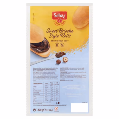 Schar Gluten-Free Sweet Brioche Style Rolls 2 x 100g