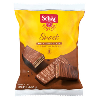 SCHAR Gluten-Free Snack Bar Milk Chocolate 3 x 35g (105g)