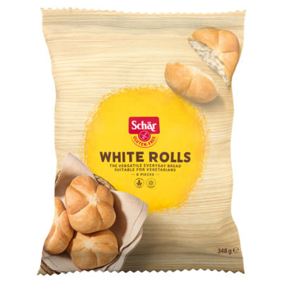 SCHAR Gluten-Free 6 White Rolls 348g