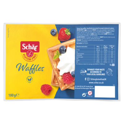 Schär Schar Gluten Free Waffles 100G