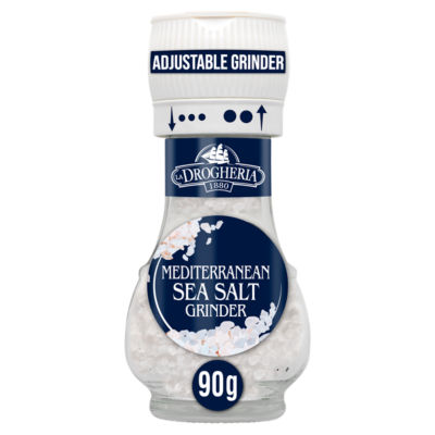 La Drogheria La  Mediterranean Sea Salt Mill Adjustable Grinder 90g