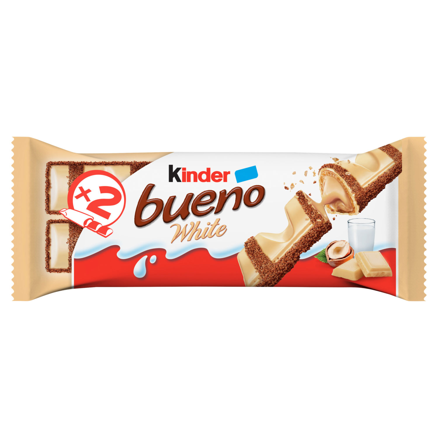 Kinder Bueno White Chocolate & Hazelnut Wafer Biscuit Bar 39g