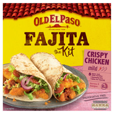 Old El Paso Crispy Chicken Fajita Meal Kit 555g